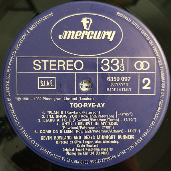 Kevin Rowland & Dexys Midnight Runners - Too-Rye-Ay | Mercury (6359 097) - 4
