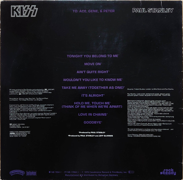 Kiss , Paul Stanley - Paul Stanley | Casablanca (NB 7054) - 2