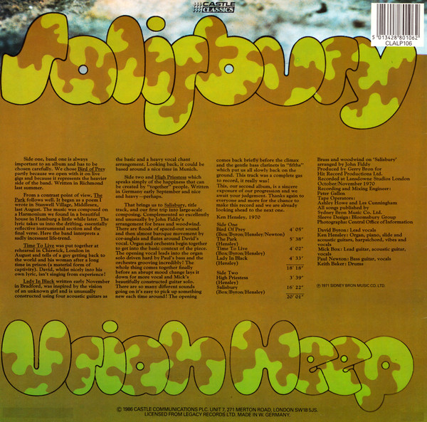 Uriah Heep - Salisbury | Castle Classics (CLALP 106) - 2