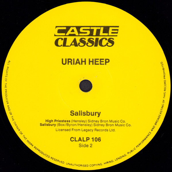 Uriah Heep - Salisbury | Castle Classics (CLALP 106) - 4