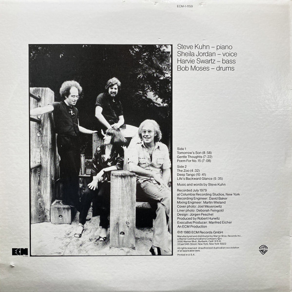 Steve Kuhn / Sheila Jordan Band - Playground | ECM Records (ECM-1-1159) - 2 Steve Kuhn / Sheila Jordan Band - Playground | ECM Records (ECM-1-1159) - 2