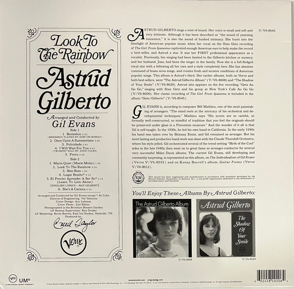 Astrud Gilberto - Look To The Rainbow | Verve Records (V6-8643) - 2