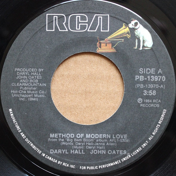 Daryl Hall & John Oates - Method Of Modern Love (7") [Vinyl] | RCA (PB-13970) - 3