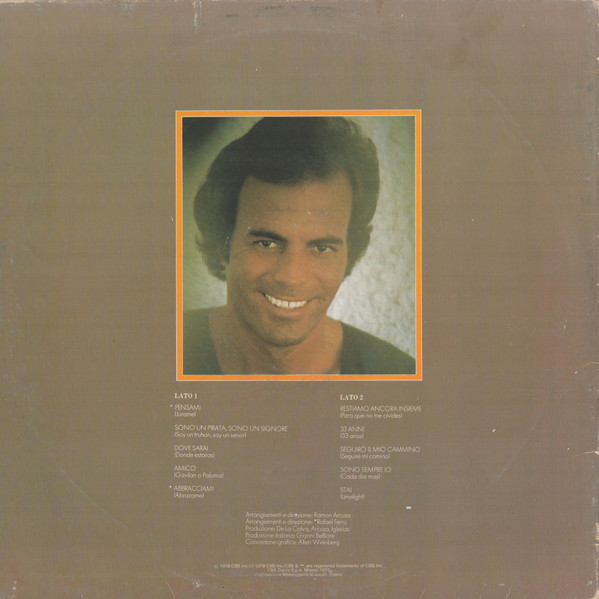 Julio Iglesias - Sono Un Pirata, Sono Un Signore | CBS (CBS 82838) - 4 Julio Iglesias - Sono Un Pirata, Sono Un Signore | CBS (CBS 82838) - 4
