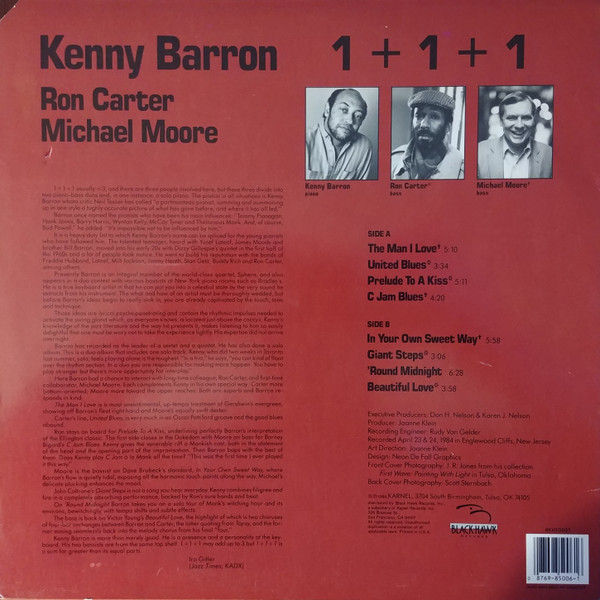 Kenny Barron , Ron Carter , Michael Moore - 1+1+1 | Blackhawk Records (BKH 50601) - 2