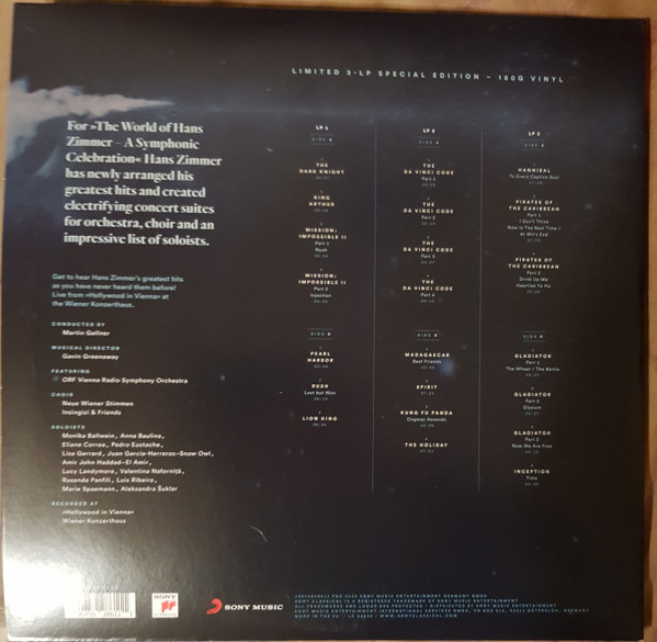 Hans Zimmer - The World Of Hans Zimmer (A Symphonic Celebration) | Sony Classical (190759286111) - 2