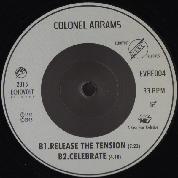Colonel Abrams - You Got Me Running / Release The Tension / Celebrate | Echovolt Records (EVRE004) - 3
