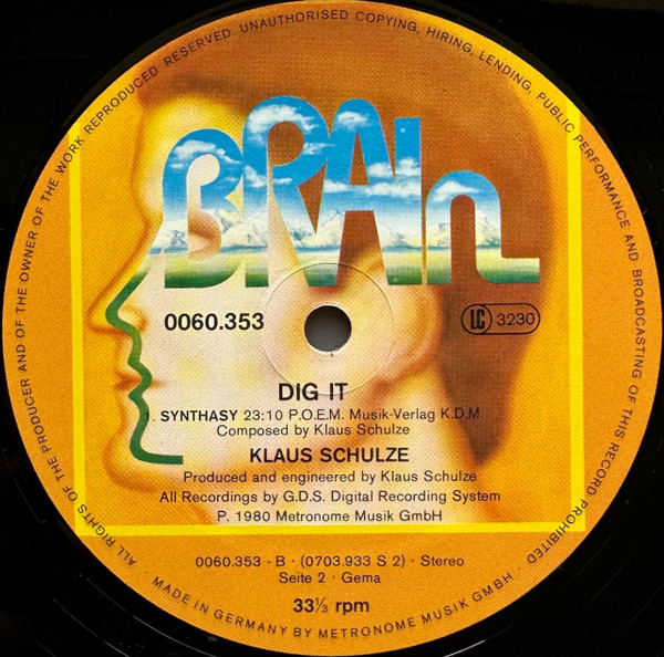 Klaus Schulze - Dig It | Brain (0060.353) - 4