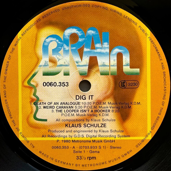 Klaus Schulze - Dig It | Brain (0060.353) - 3