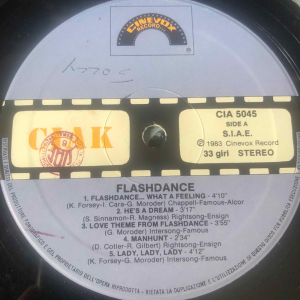 Various - Flashdance | Cinevox Record (CIA 5045) - 4 Various - Flashdance | Cinevox Record (CIA 5045) - 4
