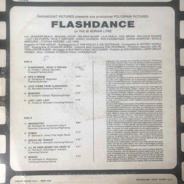 Various - Flashdance | Cinevox Record (CIA 5045) - 2 Various - Flashdance | Cinevox Record (CIA 5045) - 2