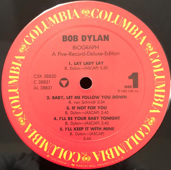 Bob Dylan - Biograph | Columbia (C5X 38830) - 4 Bob Dylan - Biograph | Columbia (C5X 38830) - 4