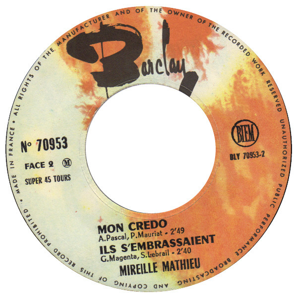 Mireille Mathieu - C'est Ton Nom | Barclay (70953) - 4