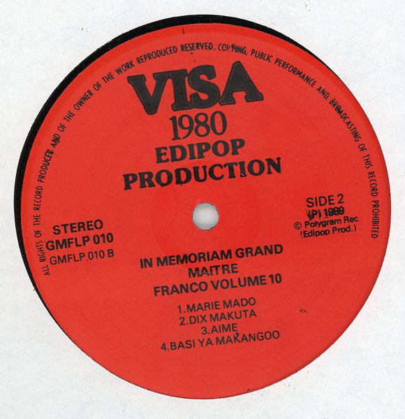 Franco - In Memoriam Grand Maître Franco: Vol. 10 | V.I.S.A. 1980 (GMFLP 010) - 3