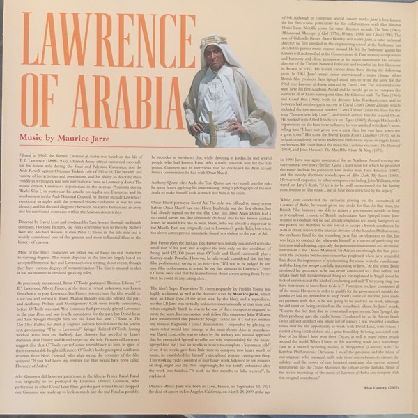 Maurice Jarre With London Philharmonic Orchestra - Lawrence Of Arabia (Original Soundtrack Recording) | The Soundtrack Factory (SF 579412) - 3 Maurice Jarre With London Philharmonic Orchestra - Lawrence Of Arabia (Original Soundtrack Recording) | The Soundtrack Factory (SF 579412) - 3