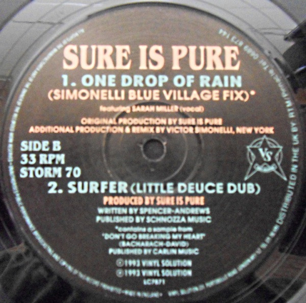 Sure Is Pure - One Drop Of Rain | Vinyl Solution (STORM 70) - 3 Sure Is Pure - One Drop Of Rain | Vinyl Solution (STORM 70) - 3