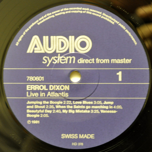 Errol Dixon - Live In Atlantis | Audio System (780601) - 3 Errol Dixon - Live In Atlantis | Audio System (780601) - 3