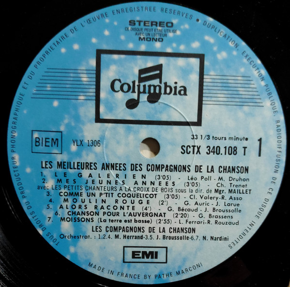 Les Compagnons De La Chanson - Nos Meilleures Années | Columbia (SCTX 340108) - 4