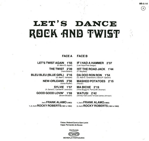Rocky Roberts , Frank Alamo - Let's Dance Rock And Twist | Barclay (MB-9.114) - 2