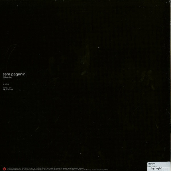 Sam Paganini - Cobra EP | Plus 8 Records (PLUS8121) - 2 Sam Paganini - Cobra EP | Plus 8 Records (PLUS8121) - 2
