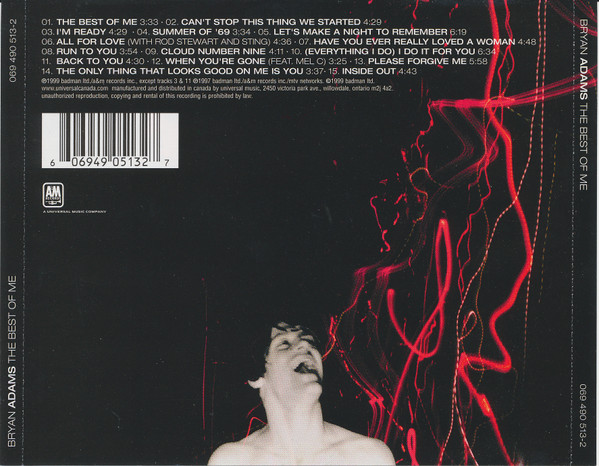 Bryan Adams - The Best Of Me | A&M Records (069 490 513-2) - 2