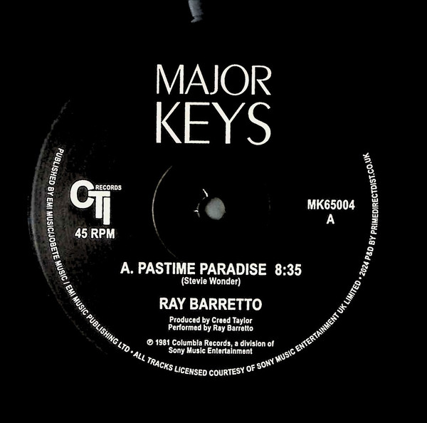 Ray Barretto - Pastime Paradise | Major Keys (MK65004) - 3 Ray Barretto - Pastime Paradise | Major Keys (MK65004) - 3