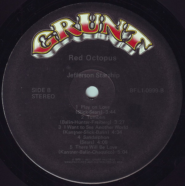 Jefferson Starship - Red Octopus | Grunt (BFL1-0999) - 4 Jefferson Starship - Red Octopus | Grunt (BFL1-0999) - 4