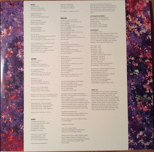 Sufjan Stevens • Nico Muhly • Bryce Dessner • James McAlister - Planetarium | 4AD (4AD0009LP) - 3 Sufjan Stevens • Nico Muhly • Bryce Dessner • James McAlister - Planetarium | 4AD (4AD0009LP) - 3