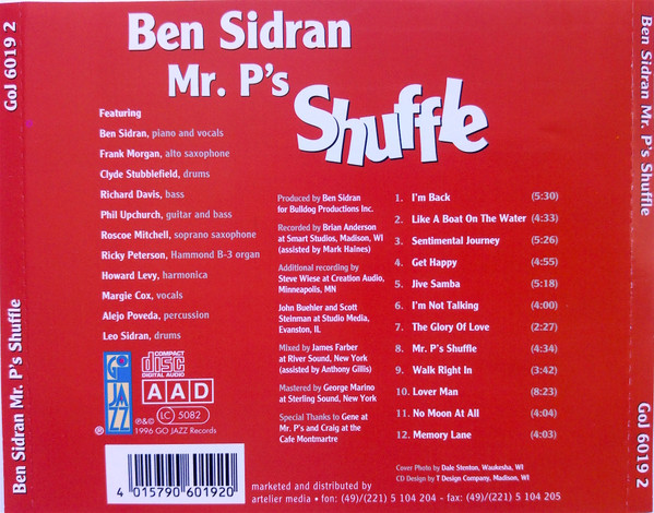 Ben Sidran - Mr. P's Shuffle | Go Jazz (GOJ 6019 2) - 4