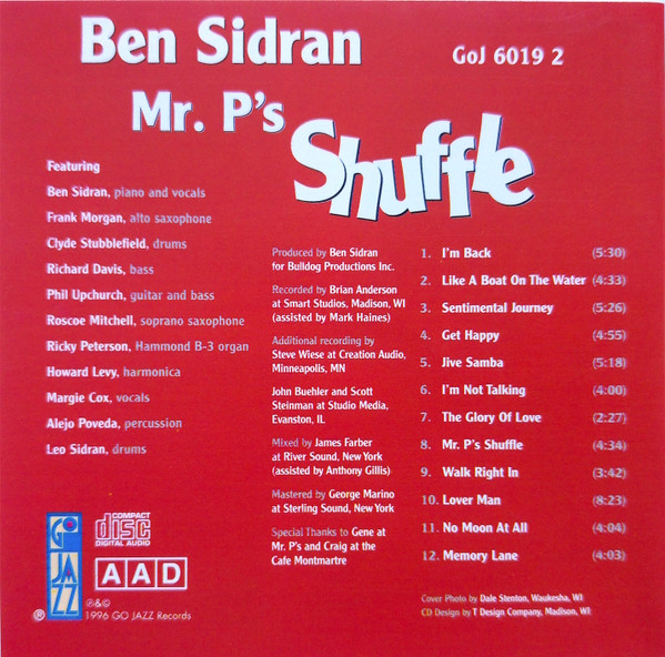 Ben Sidran - Mr. P's Shuffle | Go Jazz (GOJ 6019 2) - 2