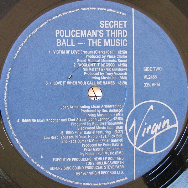 Various - The Secret Policeman's Third Ball (The Music) | Virgin (VL 2458) - 4