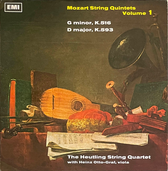 Wolfgang Amadeus Mozart - Heutling-Quartett With Heinz-Otto Graf - String Quintets Volume 1: G Minor, K.516; D Major, K.593 | His Master's Voice (HQS 1120)