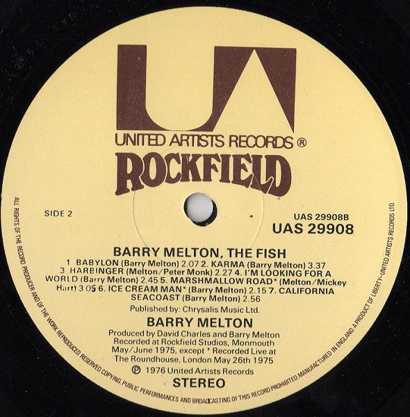 Barry Melton - The Fish | United Artists Records (UAS 29908) - 4 Barry Melton - The Fish | United Artists Records (UAS 29908) - 4