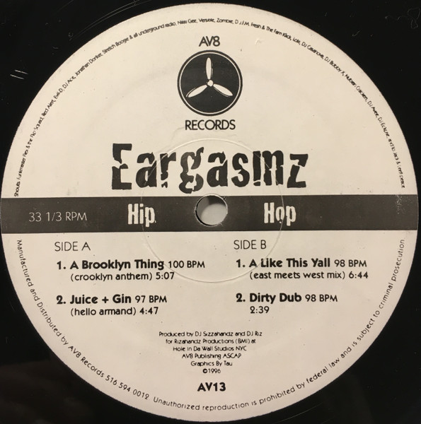 Crooklyn Clan - Eargasmz | AV8 Records (AV13) - main Crooklyn Clan - Eargasmz | AV8 Records (AV13) - main
