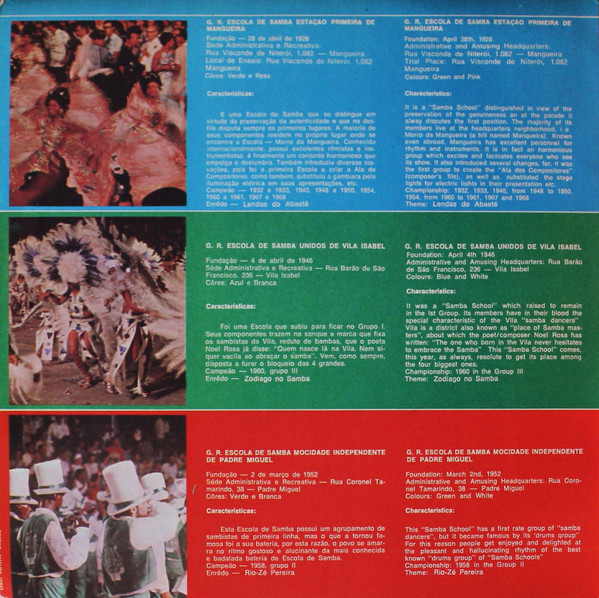 Various - Sambas De Enrêdo Das Escolas De Samba Do Grupo 1 | Aeseg (85.013) - 2