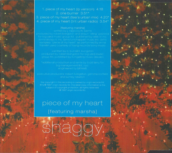 Shaggy featuring Marsha - Piece Of My Heart | Virgin (VSCDT1647) - 2