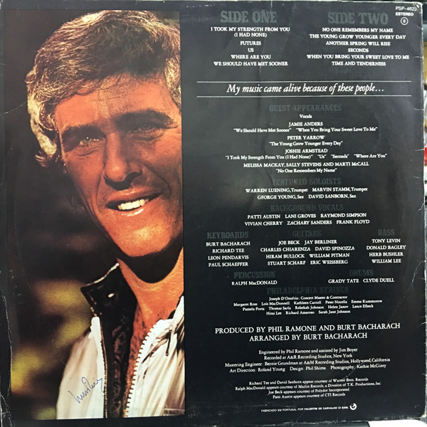 Burt Bacharach - Futures | A&M Records (PSP-4622) - 2 Burt Bacharach - Futures | A&M Records (PSP-4622) - 2