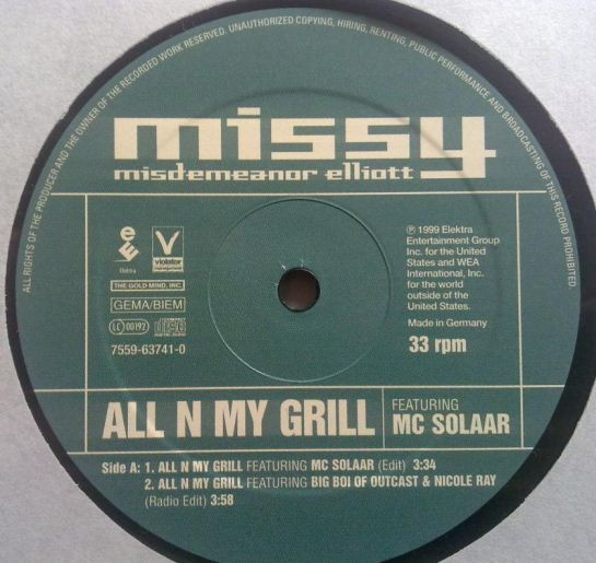 Missy Elliott Featuring MC Solaar - All N My Grill | Elektra (E3742T) - 3 Missy Elliott Featuring MC Solaar - All N My Grill | Elektra (E3742T) - 3