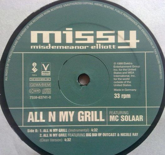Missy Elliott Featuring MC Solaar - All N My Grill | Elektra (E3742T) - 4 Missy Elliott Featuring MC Solaar - All N My Grill | Elektra (E3742T) - 4