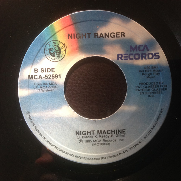 Night Ranger - Sentimental Street / Night Machine (7") [Vinyl] | MCA Records (MCA-52591) - 4
