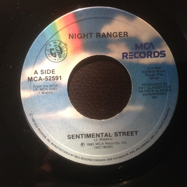 Night Ranger - Sentimental Street / Night Machine (7") [Vinyl] | MCA Records (MCA-52591) - 3