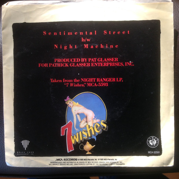 Night Ranger - Sentimental Street / Night Machine (7") [Vinyl] | MCA Records (MCA-52591) - 2