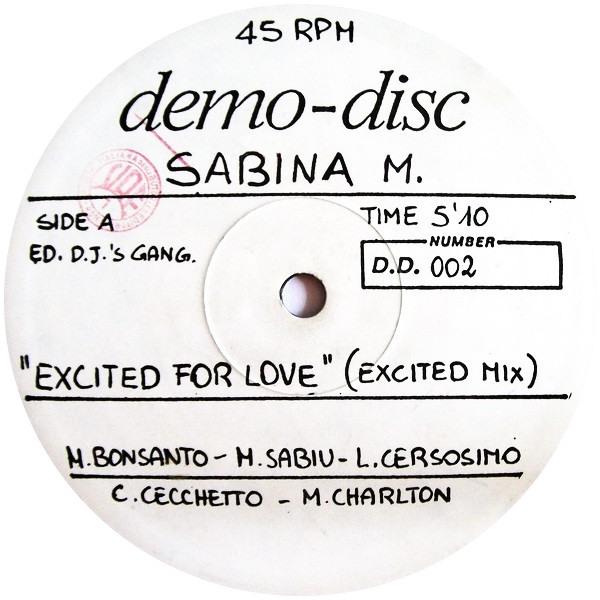 Sabina M. - Excited For Love | Demo-Disc (D.D. 002)