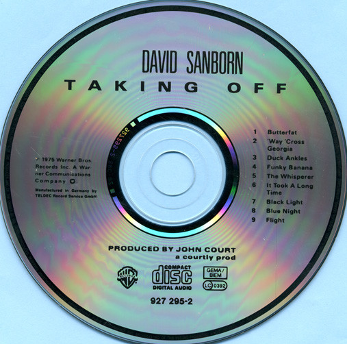 David Sanborn - Taking Off | Warner Bros. Records (927 295-2) - 2