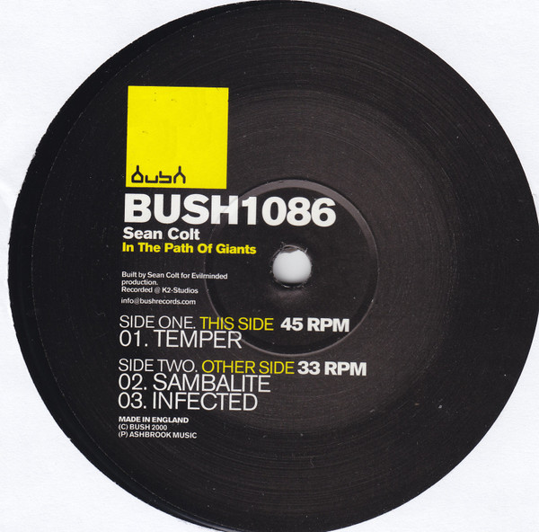 Sean Colt - In The Path Of Giants | Bush (BUSH1086)