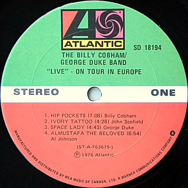 The Billy Cobham / George Duke Band - "Live" On Tour In Europe | Atlantic (SD 18194) - 3