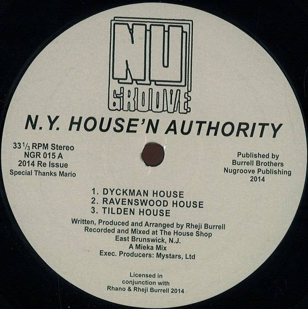 N.Y. House'n Authority - Dyckman House | Nu Groove Records (NGR 015) - main N.Y. House'n Authority - Dyckman House | Nu Groove Records (NGR 015) - main