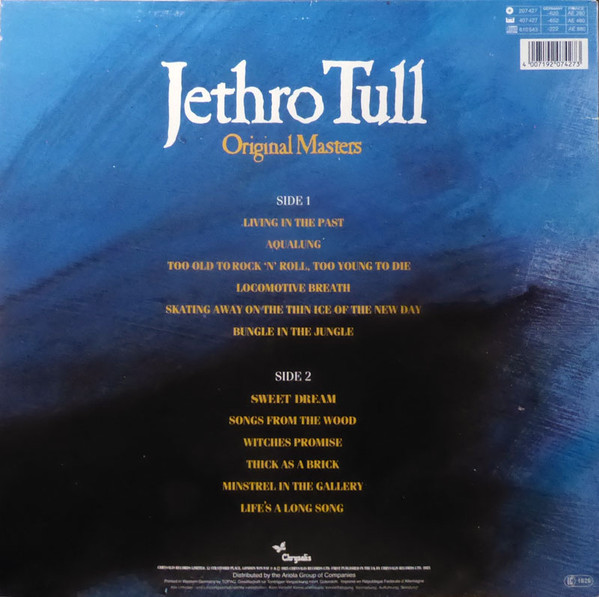 Jethro Tull - Original Masters | Chrysalis (207 427) - 2 Jethro Tull - Original Masters | Chrysalis (207 427) - 2