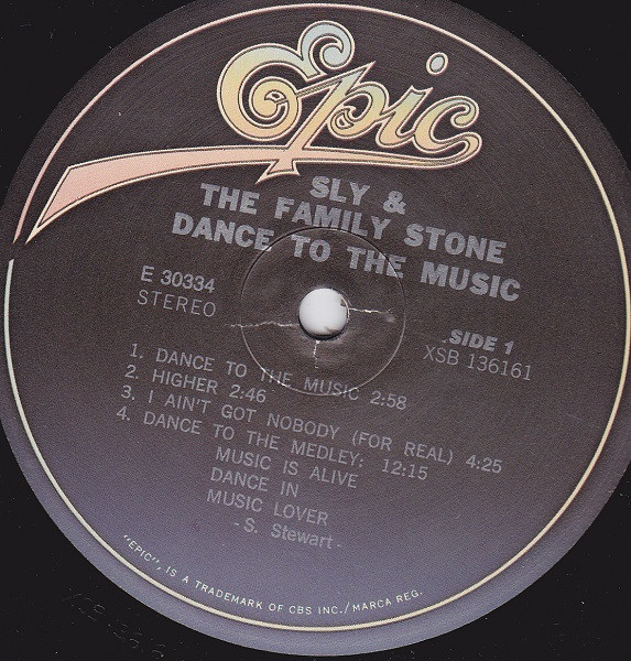 Sly & The Family Stone - Dance To The Music | Epic (E 30334) - 2