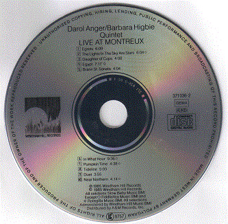 Darol Anger / Barbara Higbie Quintet With Mike Marshall , Todd Phillips And Andy Narell - Live At Montreux | Windham Hill Records (371 036-2) - 2 Darol Anger / Barbara Higbie Quintet With Mike Marshall , Todd Phillips And Andy Narell - Live At Montreux | Windham Hill Records (371 036-2) - 2